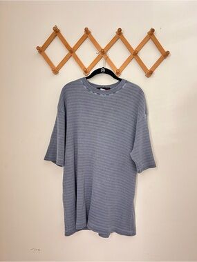 Light Blue Knit Short-Sleeve Men's Shirt